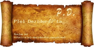 Plel Dezideráta névjegykártya